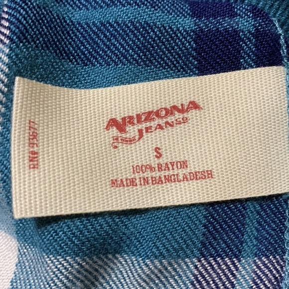 Arizona Jeans Boyfriend Fit Flannel feel button down shirt, Sz S good condition - Picture 4 of 5
